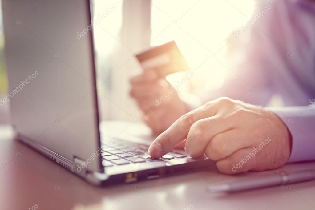 Online shopping with credit card