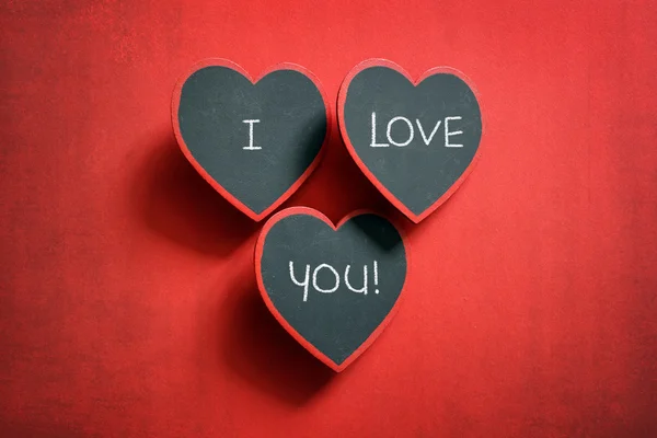 I love you chalkboard sign — Stock Photo, Image