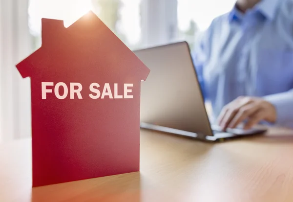 Searching internet for real estate — Stock Photo, Image