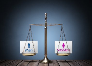 Equality between man and woman clipart