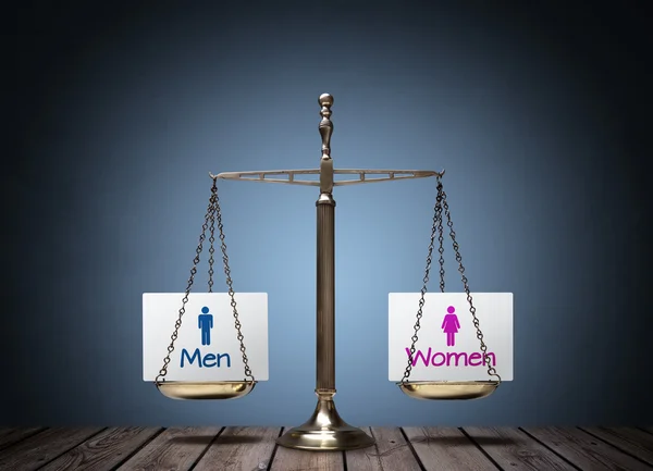Равенство между мужчиной и женщиной — стоковое фото