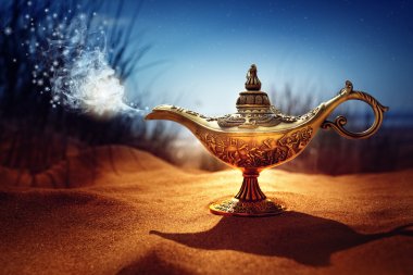 Magic lamp in the desert 