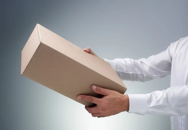 Receiving a package — Stock Photo, Image