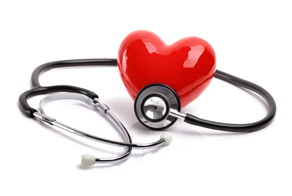 Stetoskop i serca — Zdjęcie stockowe