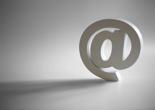 White e-mail symbol — Stock Photo, Image