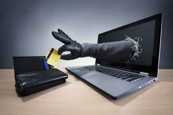 Internet crime and electronic banking security — Stock Photo, Image