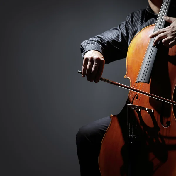 Cello player or cellist performing — Stock Photo, Image