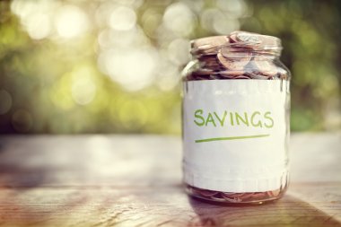 Savings money jar clipart