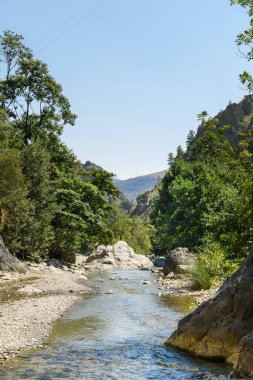 Civita, Calabria 'daki Şeytan Köprüsü' nden Raganello Gorges.