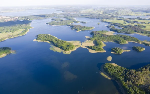 Вид з повітря на озеро — стокове фото