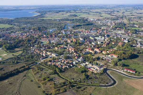 Vue aérienne de Wegorzewo — Photo