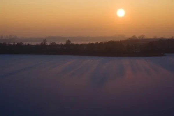 Sun over lake — Stock Photo, Image