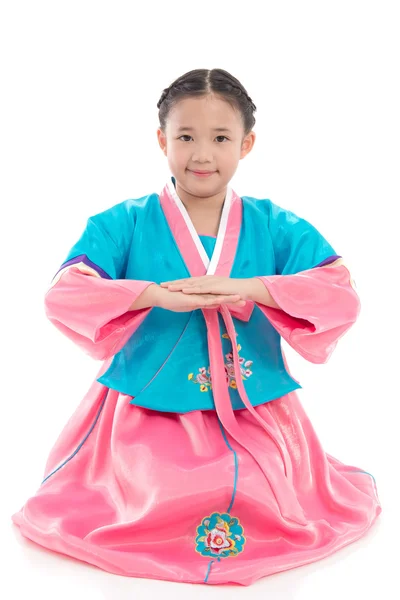 Azjatyckie dziewczyny w tradycyjny strój koreański — Zdjęcie stockowe