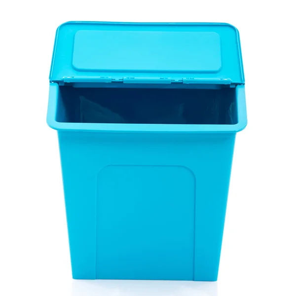 Caja de almacenamiento azul sobre fondo blanco aislado —  Fotos de Stock