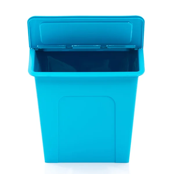Caja de almacenamiento azul sobre fondo blanco aislado —  Fotos de Stock