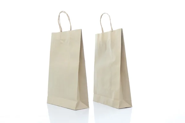 Mulburry paper bag on white background — Stock Photo, Image