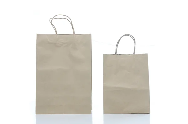 Mulburry paper bag on white background — Stock Photo, Image