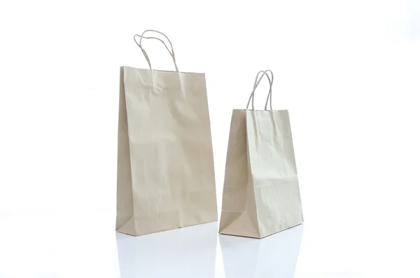 Mulburry paper bag on white background — Stock Photo, Image