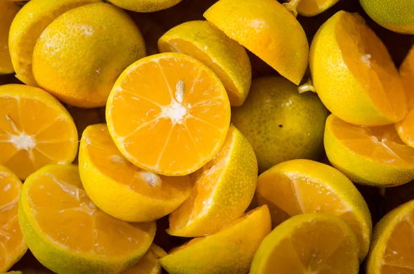 Many fresh slice Citrus fruit — Stock Photo, Image