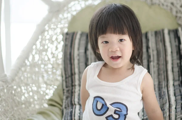 Closeup photo of cute asian baby — Stock Photo, Image