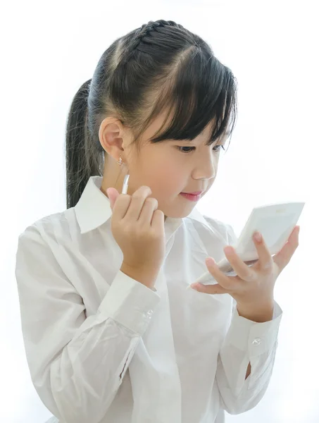 Little girl first make up — Stock Photo, Image