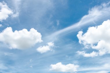 Mavi gökyüzü güneş ve bulut