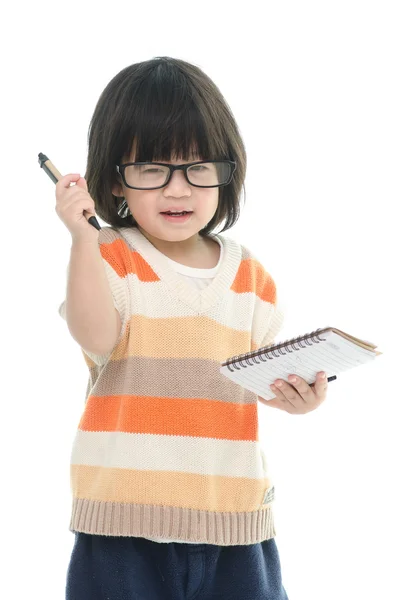 Cute asian baby thinking — Stock Photo, Image