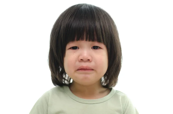 Aranyos ázsiai baba sír — Stock Fotó