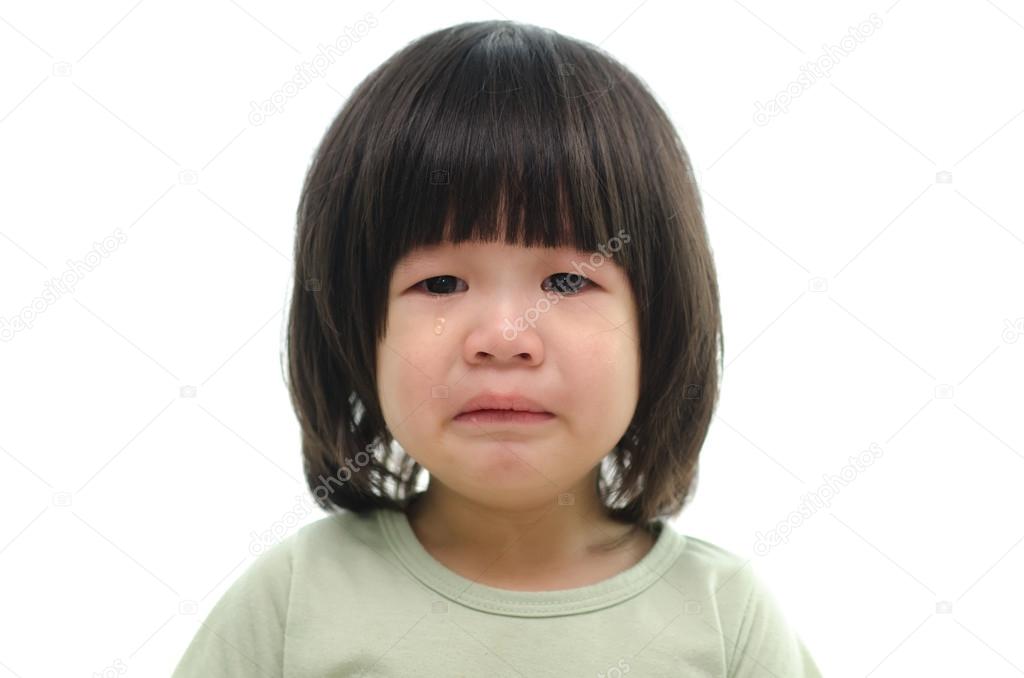 Cute asian baby crying 