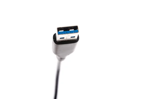 Cabo usb no fundo branco — Fotografia de Stock