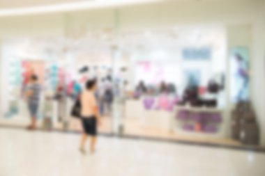 Alışveriş merkezinin bulanık görüntüsü 