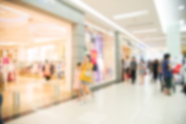 Alışveriş merkezinin bulanık görüntüsü 