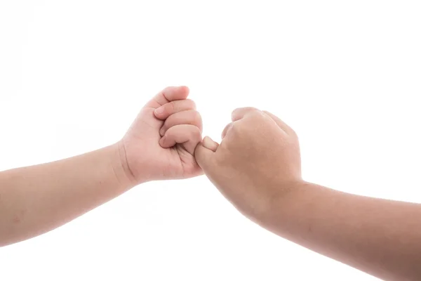 I bambini che fanno un mignolo promis — Foto Stock