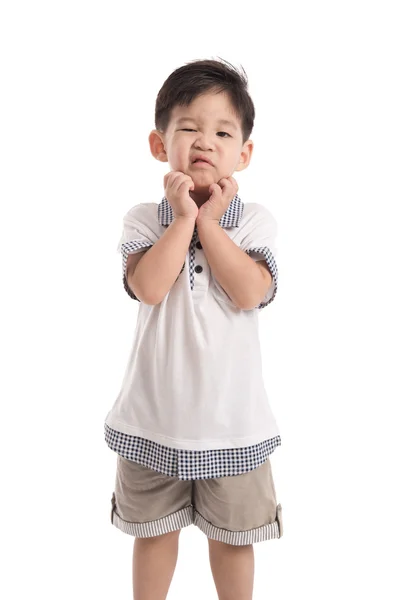 Lindo asiático niño rascado — Foto de Stock