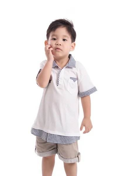 Cute asian child scratching — Stock Photo, Image