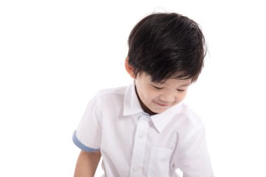 Mutlu küçük Asya çocuğu kapatın