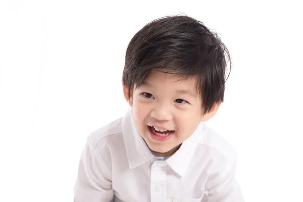 幸せの小さなアジアの少年を閉じる — ストック写真