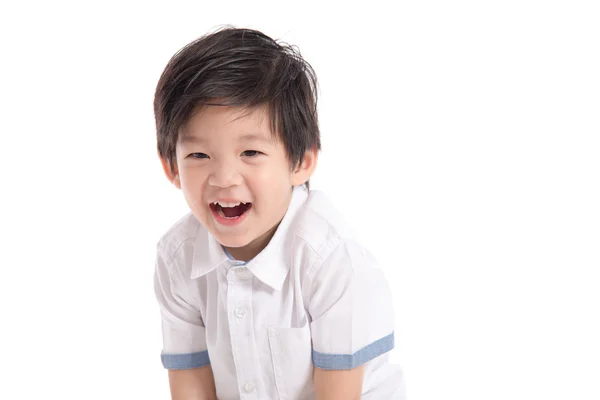 In der Nähe nach oben glücklich wenig asiatische Junge — Stockfoto