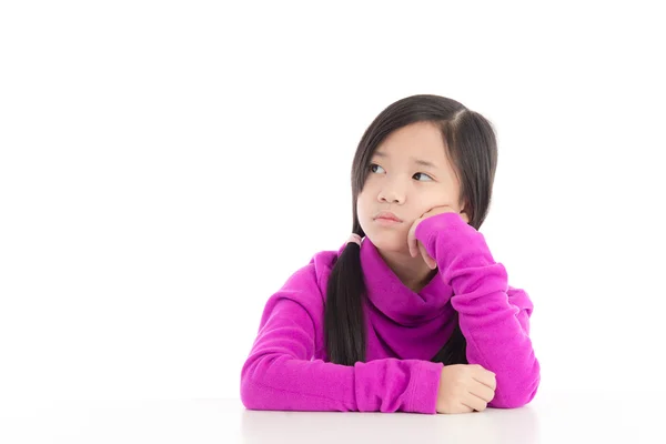 Portrait of unhappy asian gir — Stock Photo, Image