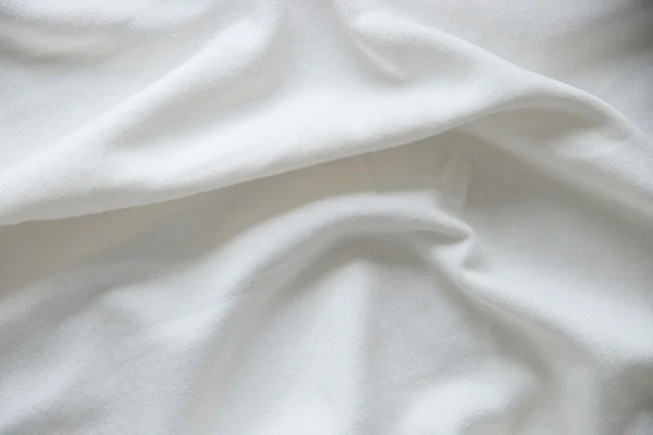 Біла зморщена текстура тканини — стокове фото