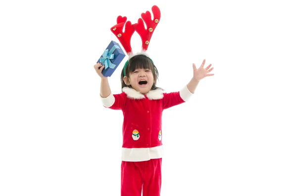 Хлопчик носіння парадний Санта Клауса — стокове фото