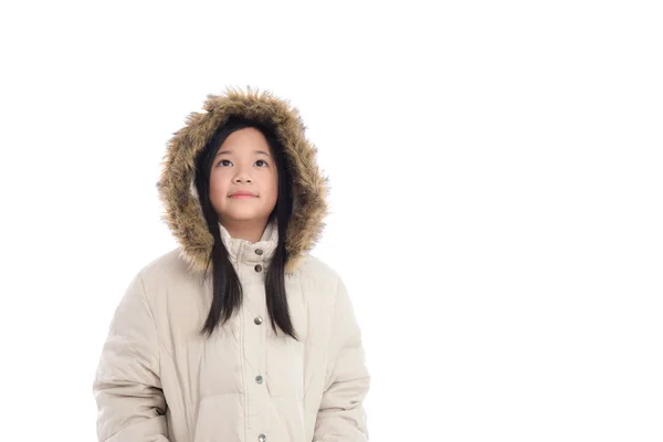 Bella ragazza asiatica in cappotto invernale — Foto Stock