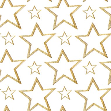 Yıldızlı suluboya desen. Çocuklar için hoş bir illüstrasyon tekstil ve bebek partisi için ambalaj kağıdı.