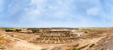 Persepolis Kuzey Şiraz, İran'ın panoramik manzaralı.