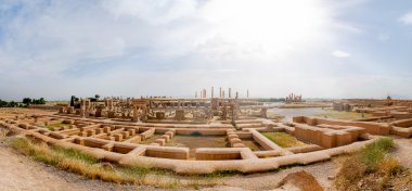 Persepolis Kuzey Şiraz, İran'ın panoramik manzaralı.