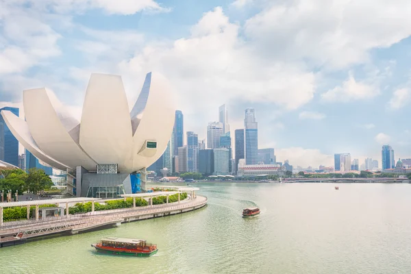 Singapore Skyline e vista de Marina Bay — Fotografia de Stock