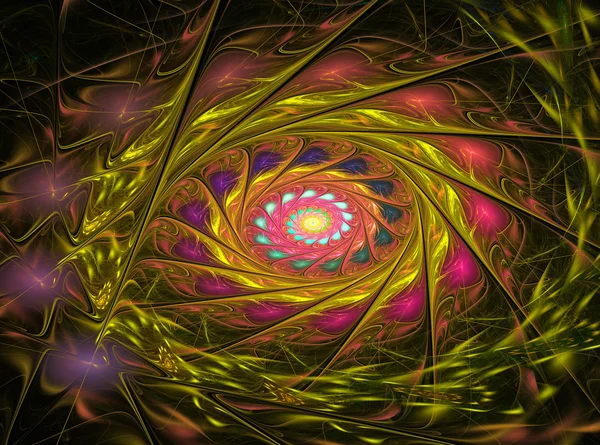 Frattale astratto spirale multicolore — Foto Stock