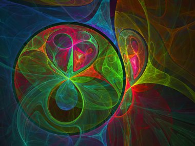 Soyut gökkuşağı Fraktal 