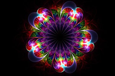 Soyut fraktal fantezi desen ve şekiller.