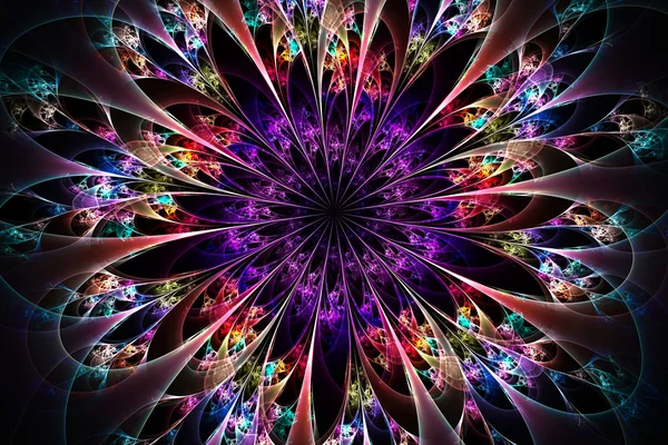 Patrón de fantasía fractal abstracta y formas . — Foto de Stock
